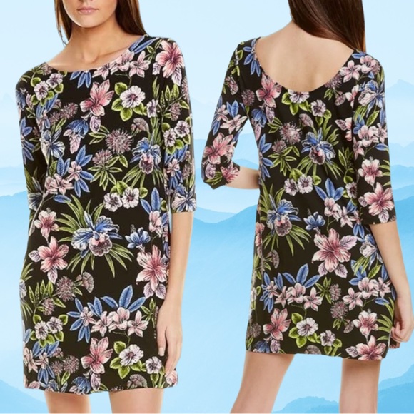 Tori Richard Dresses & Skirts - NWT TORI RICHARD Scentsational Emily Floral Mini Black Dress 3/4 Easter Dress XS